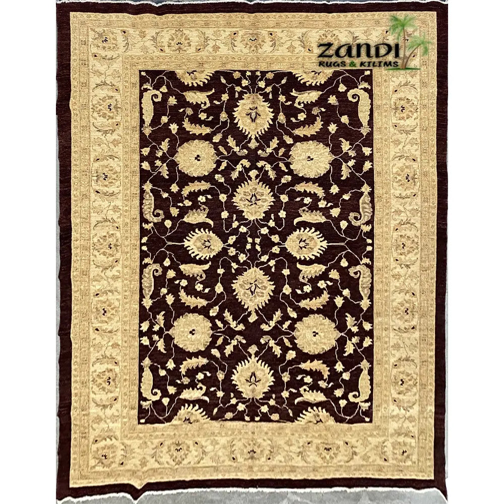 One Of The Kind Afghani Khotan Rug 8'8" x 12'3" zandirugs